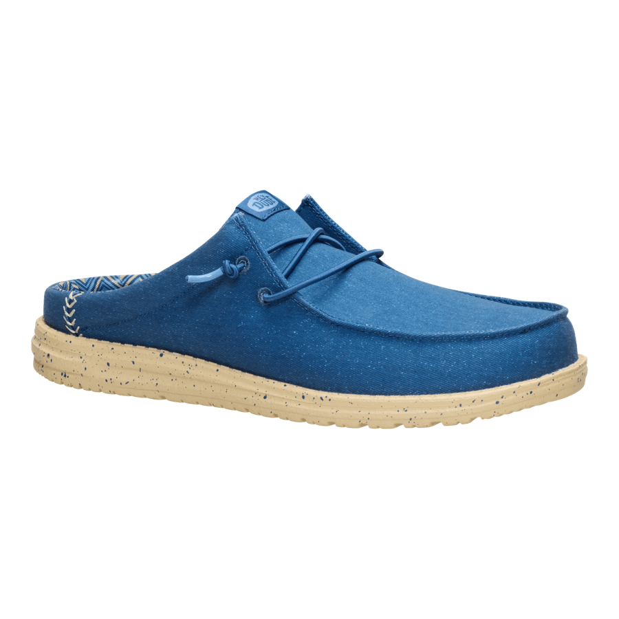 Wally Slip Stretch Canvas - Ensign Blue/Boulder Tan