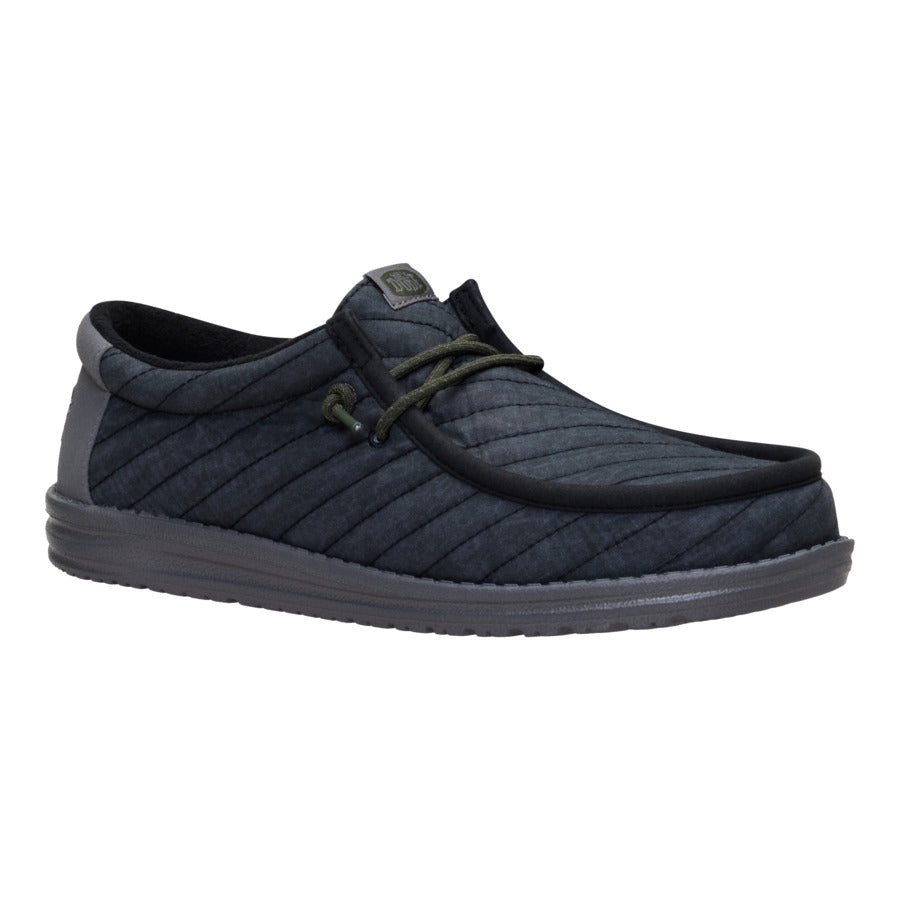 Wally Washed Quilt - Black/Grey
