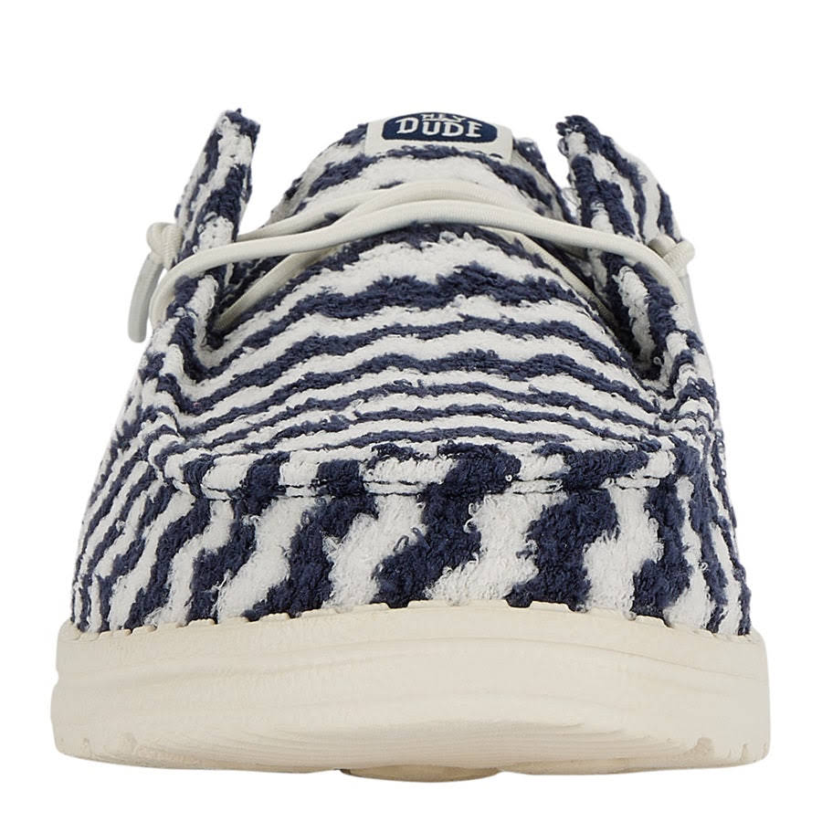 Wendy Slip Terry Stripe - Navy Blazer/Egret