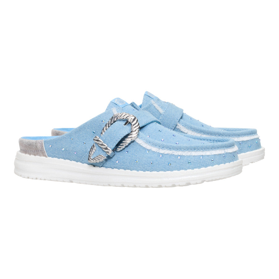 Wendy Slip Buckle Denim - Blue/Multi