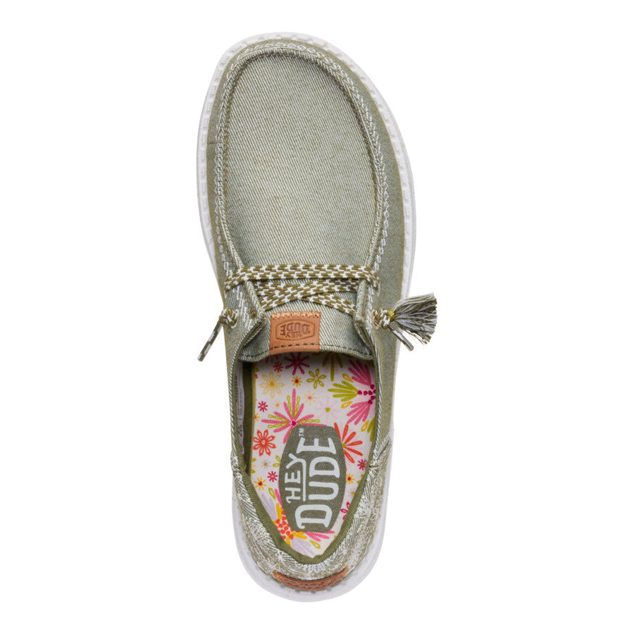 Wendy Funk Embroidered Floral - Olive
