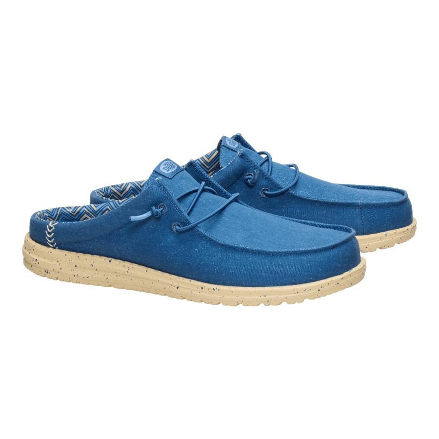 Wally Slip Stretch Canvas - Ensign Blue/Boulder Tan