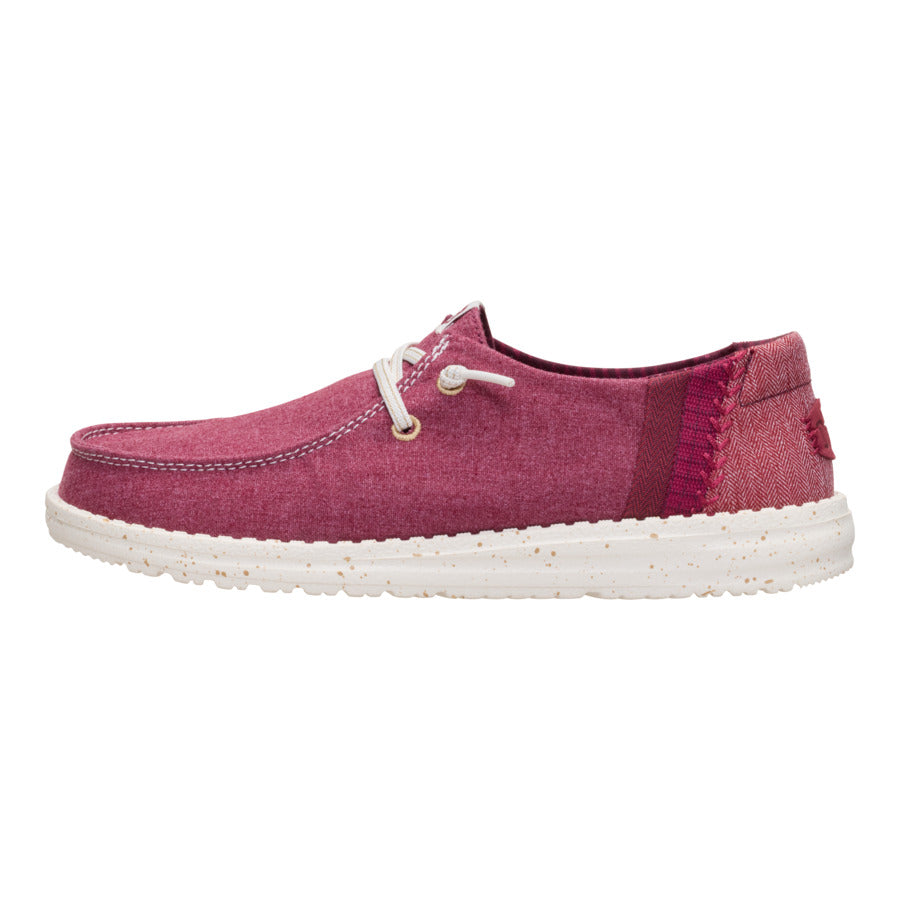 Wendy Break Brushed Linen - Burgundy