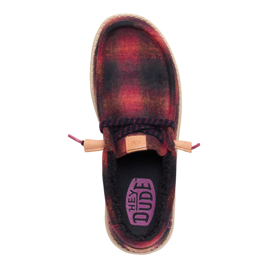 Wally Cozy Plaid - Red Plaid/Black
