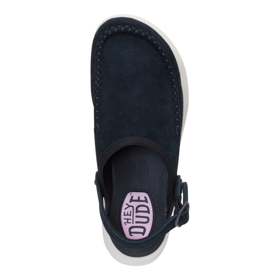 Delray Clog Suede - Black/Egret