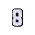 Number 8 Patch - 8 Black/White
