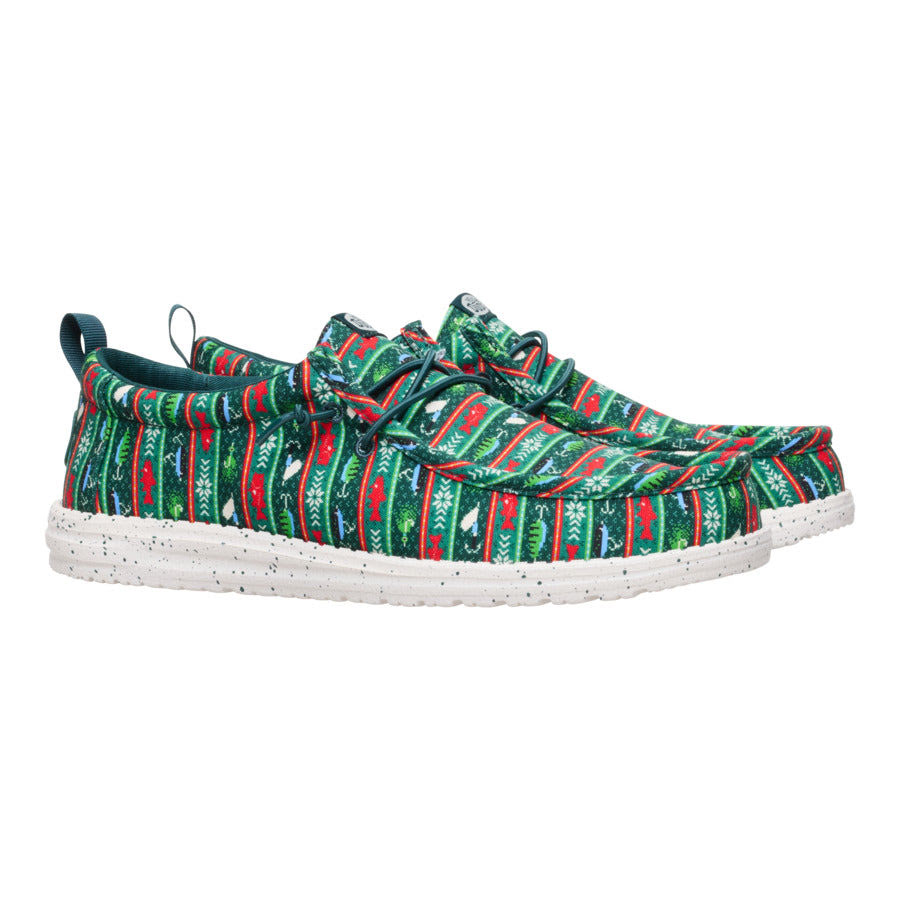 Wally Fishmas Sweater - Pine Green/Multi