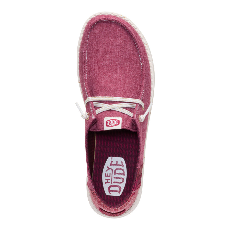 Wendy Break Brushed Linen - Burgundy