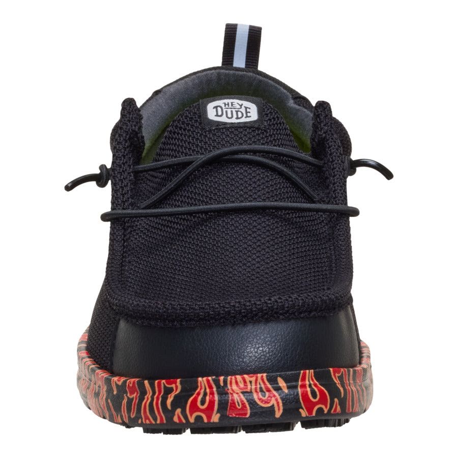 Wally Work CE Flames Slip Resistant - Black/Salsa Red